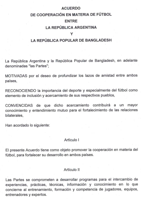 Qué Dice Un Inusual Acuerdo Tribunero Entre Argentina Y Bangladesh ...